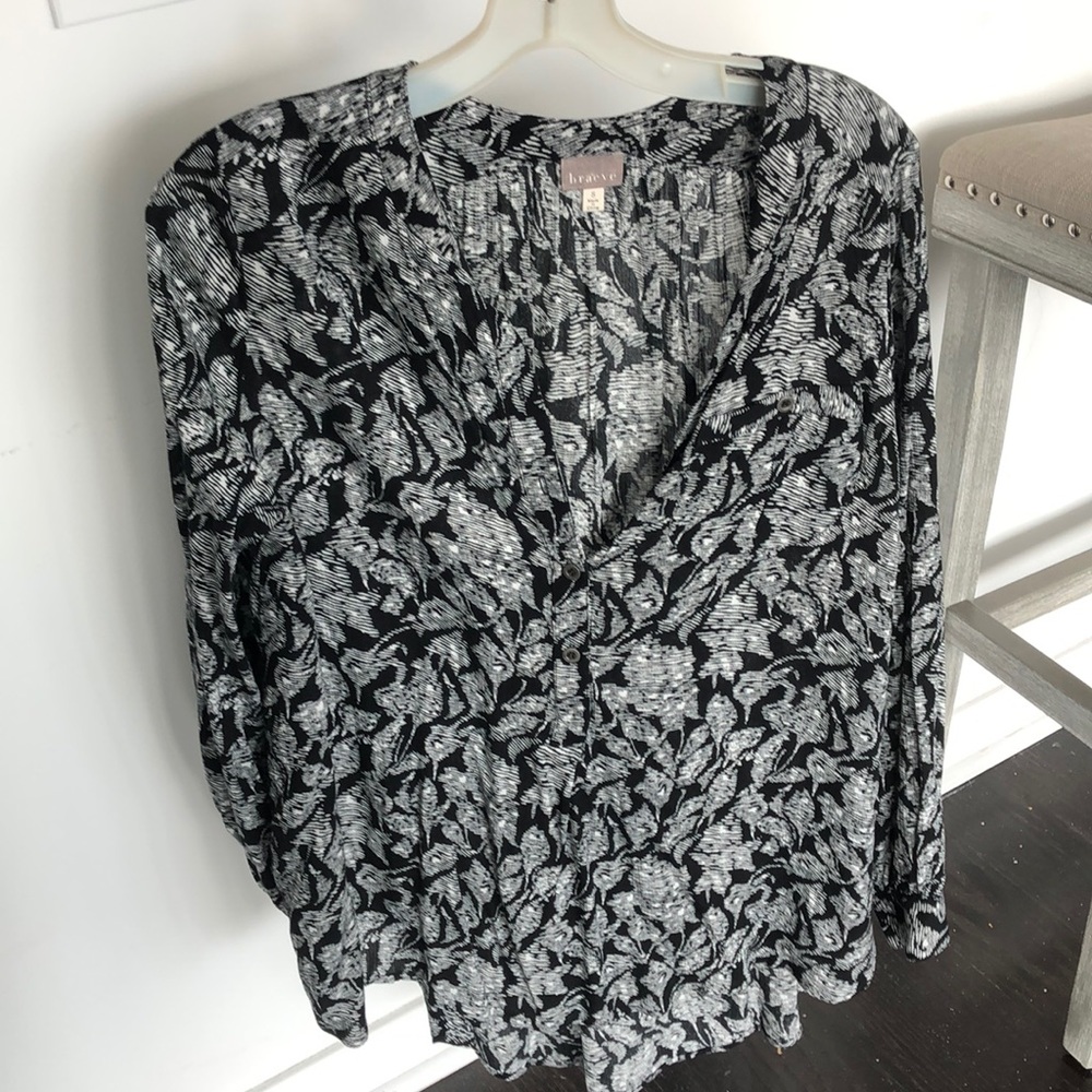 Long sleeve cotton flowy shirt
